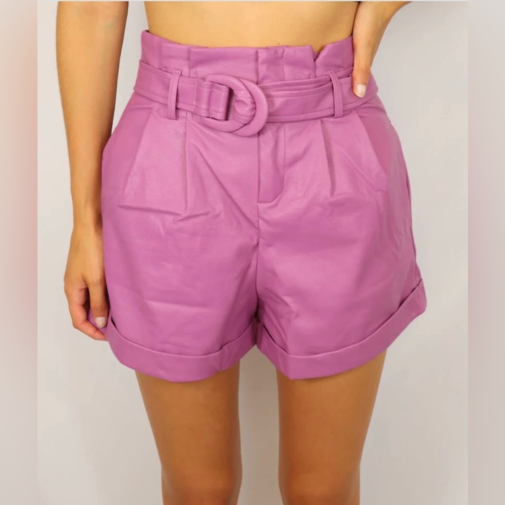 Fab’rik vegan leather shorts size S